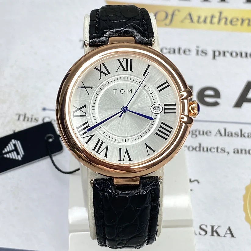 TOMI T-075 Original Date Business Class Strap Watch